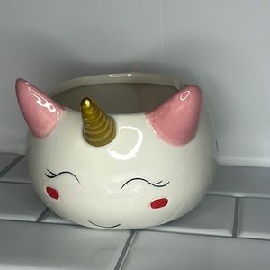 Unicorn Yarn Bowl for Knitting - Ceramic Knitting Bowl Extra Large 8.5”